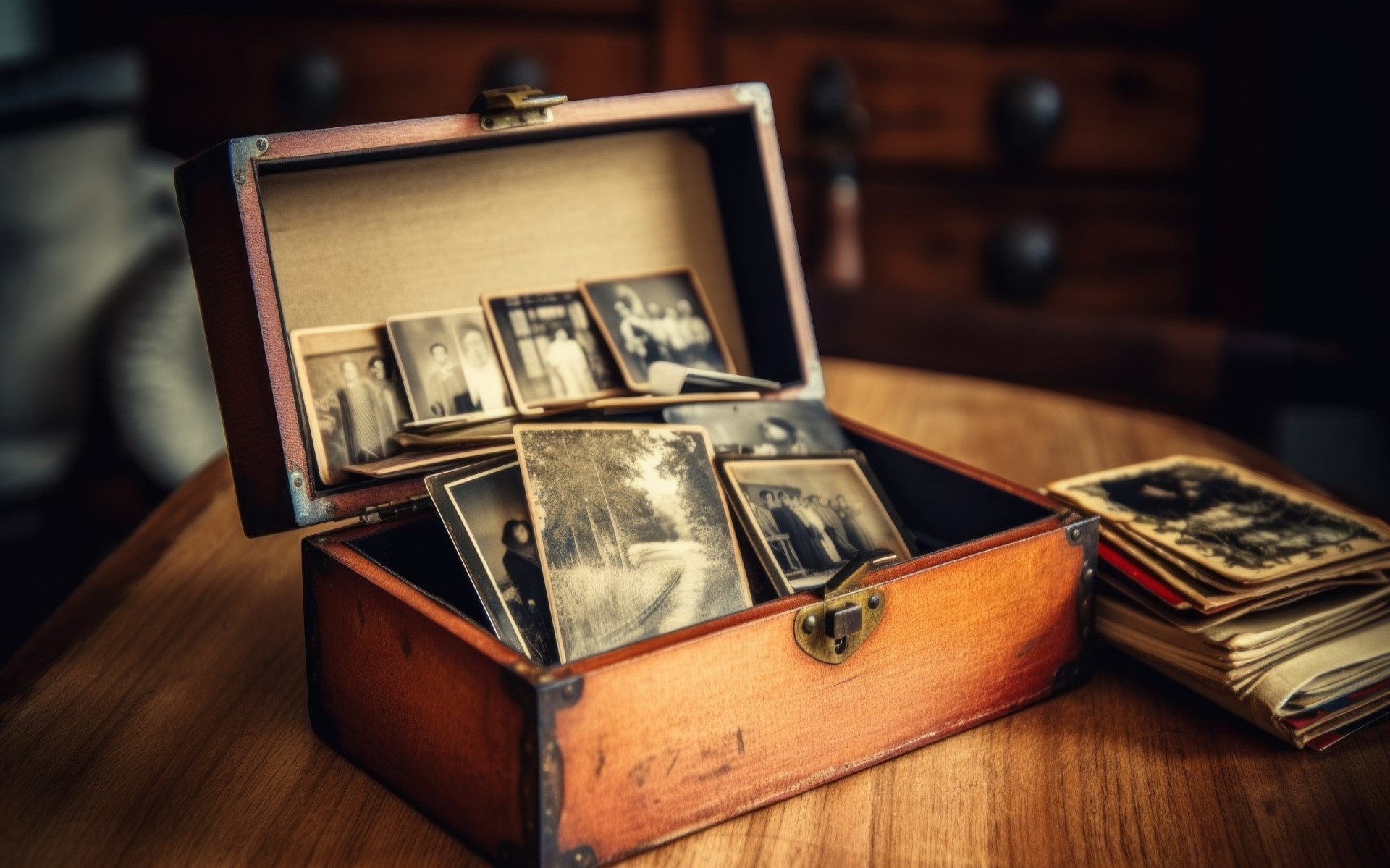 Ancestral Healing. Let go of past pain, A mind-body approach to healing ancestral trauma. Relationships with the spirits of those who have passed. Collective trauma. Old photos in vintage box